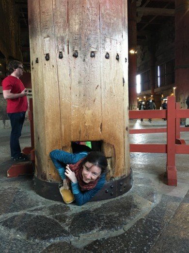 Le pilier creux au Todai-ji