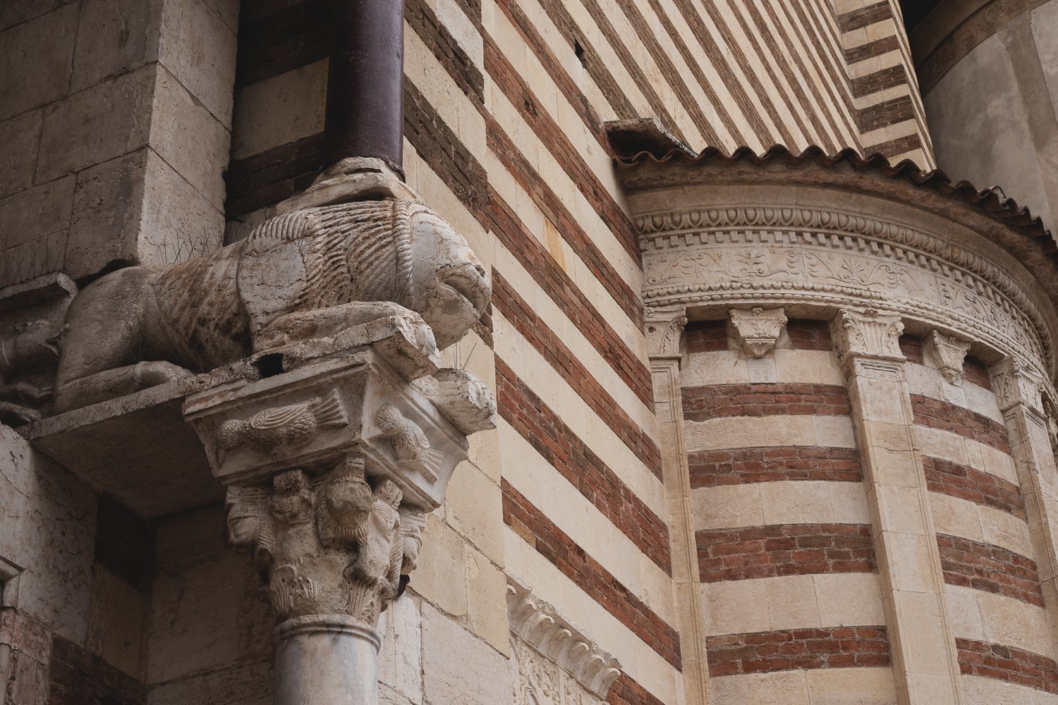 Une gargouille sur la façade du duomo de Vérone