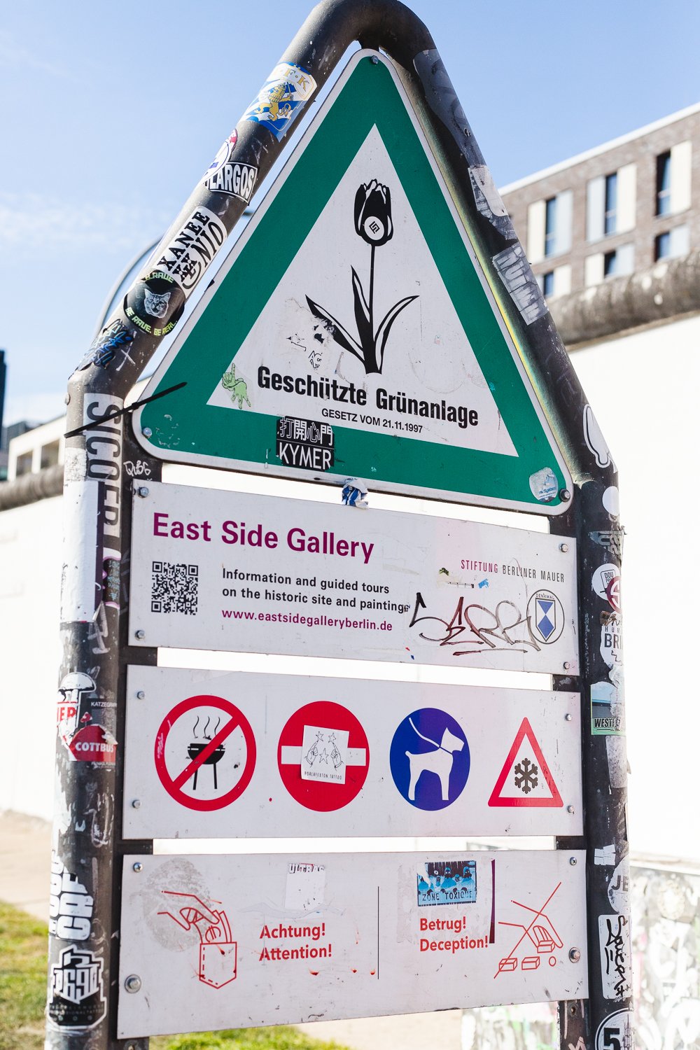 L'entrée du parc derrière l'East Side gallery