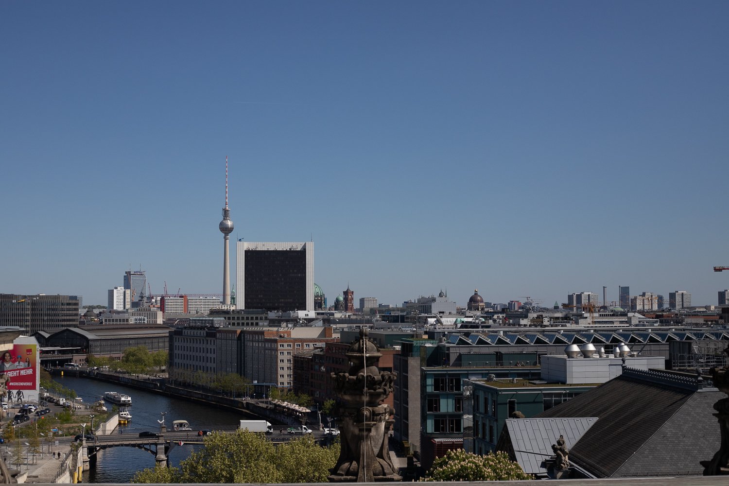 Vue depuis la coupole du Reichstag